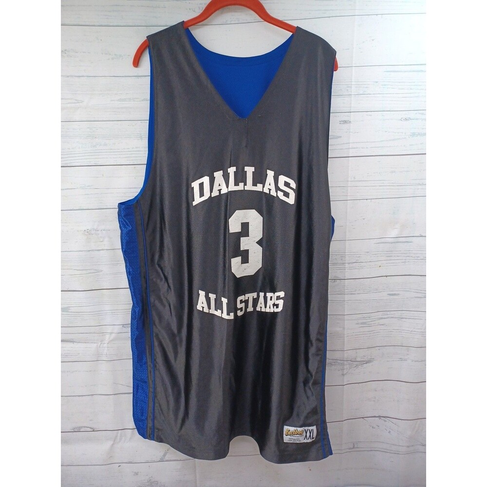 Vtg Dallas All Stars #3 Reversible Jersey Sz XXL Black Blue